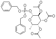 6-脱氧-beta-L-半乳糖 2,3,4-三乙酸酯 1-[双(苄基)磷酸酯]分子结构 (CAS 128473-05-2)