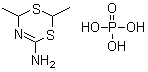 2,4-二甲基-4H-1,3,5-二噻嗪-6-胺磷酸盐分子结构 (CAS 128506-12-7)