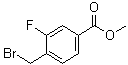 4-(溴甲基)-3-氟苯甲酸甲酯分子结构 (CAS 128577-47-9)