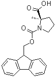1-[芴甲氧羰基]-2-甲基-D-脯氨酸分子结构 (CAS 1286768-33-9)