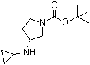 (3R)-3-(Cyclopropylamino)-1-pyrrolidinecarboxylic acid tert-butyl ester molecular structure (CAS 1289584-93-5)