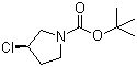 (3R)-3-氯-1-吡咯烷甲酸叔丁酯分子结构 (CAS 1289585-27-8)