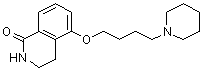 3,4-二氢-5-[4-(1-哌啶基)丁氧基]-1(2H)-异喹啉酮分子结构 (CAS 129075-73-6)