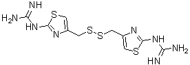 结构式 CAS# 129083-44-9, N,N'''-[亚二硫基二(亚甲基-4,2-噻唑二基)]二胍