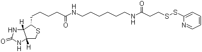 N-[6-(Biotinamido)hexyl]-3'-(2'-pyridyldithio)propionamide molecular structure (CAS 129179-83-5)