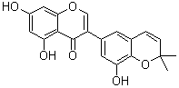 半甘草异黄酮 B分子结构 (CAS 129280-33-7)