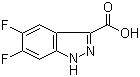 5,6-二氟-1H-吲唑-3-羧酸分子结构 (CAS 129295-33-6)