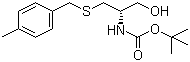 (S)-[1-(羟甲基)-2-[[(4-甲基苯基)甲基]硫代]乙基]氨基甲酸叔丁酯分子结构 (CAS 129397-85-9)