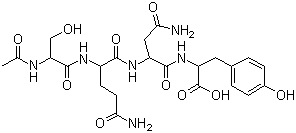 乙酰基-丝氨酰-谷氨酰胺酰-天冬氨酰胺酰-酪氨酸分子结构 (CAS 129521-68-2)