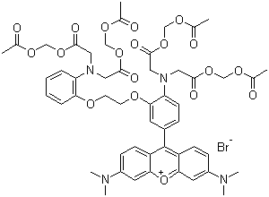 钙离子荧光探针 Rhod-2 AM分子结构 (CAS 129787-64-0)