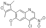 4-Chloro-7-(3,5-dimethyl-4-isoxazolyl)-6-methoxy-3-nitroquinoline molecular structure (CAS 1300031-65-5)