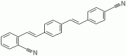 1-邻氰苯乙烯基-4-对氰苯乙烯基苯分子结构 (CAS 13001-38-2)