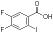 4,5-二氟-2-碘苯甲酸分子结构 (CAS 130137-05-2)