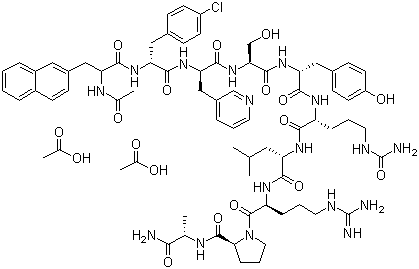 醋酸西曲瑞克分子结构 (CAS 130143-01-0)