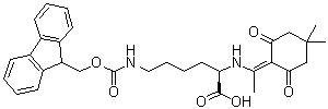 N2-[1-(4,4-二甲基-2,6-二氧代环己基亚基)乙基]-N6-[芴甲氧羰基]-D-赖氨酸分子结构 (CAS 1301706-71-7)