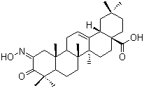 2-(Hydroxyimino)-3-oxo-olean-12-en-28-oic acid molecular structure (CAS 130216-67-0)