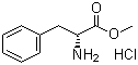 D-苯丙氨酸甲酯盐酸盐分子结构 (CAS 13033-84-6)