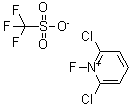 2,6-二氯-1-氟吡啶三氟甲磺酸盐分子结构 (CAS 130433-68-0)