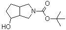 六氢-4-羟基环戊二烯并[c]吡咯-2(1H)-羧酸叔丁酯分子结构 (CAS 130658-13-8)