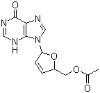 5-乙酰-2',3'-双脱氧双脱氢肌苷分子结构 (CAS 130676-57-2)