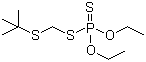 结构式 CAS# 13071-79-9, 特丁磷; 特丁硫磷; S-叔丁基硫甲基-O,O-二乙基二硫代磷酸酯