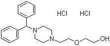 去氯羟嗪盐酸盐分子结构 (CAS 13073-96-6)