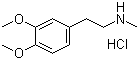 3,4-二甲氧基-N-甲基苯乙胺盐酸盐分子结构 (CAS 13078-76-7)