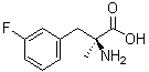 3-氟-alpha-甲基-L-苯丙氨酸分子结构 (CAS 130855-56-0)