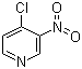结构式 CAS# 13091-23-1, 4-氯-3-硝基吡啶