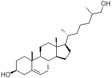 胆甾-5-烯-3beta,26-二醇分子结构 (CAS 13095-61-9)