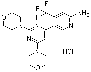 结构式 CAS# 1312445-63-8, Buparlisib hydrochloride