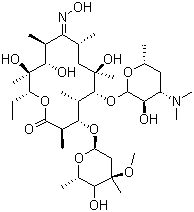 红霉素肟分子结构 (CAS 13127-18-9)
