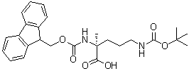 N5-[(1,1-Dimethylethoxy)carbonyl]-N2-[(9H-fluoren-9-ylmethoxy)carbonyl]-2-methyl-L-ornithine molecular structure (CAS 1315449-95-6)