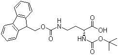 N-Boc-N'-Fmoc-D-2,4-diaminobutyric acid molecular structure (CAS 131570-57-5)