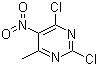 2,4-二氯-5-硝基-6-甲基嘧啶分子结构 (CAS 13162-26-0)