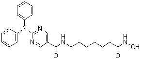 2-(Diphenylamino)-N-[7-(hydroxyamino)-7-oxoheptyl]-5-pyrimidinecarboxamide molecular structure (CAS 1316214-52-4)