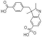 4-[(2,3-Dimethyl-5-sulfo-3H-indol-3-yl)methyl]benzoic acid molecular structure (CAS 1316891-34-5)