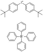 Bis(4-(tert-butyl)phenyl)iodonium tetraphenylborate molecular structure (CAS 131725-16-1)