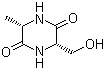 (3S,6S)-3-羟基甲基-6-甲基-2,5-哌嗪二酮分子结构 (CAS 13174-73-7)