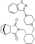 (3aR,4R,7S,7aS)-2-[[(1S,2R)-2-[[4-(1,2-Benzisothiazol-3-yl)-1-piperazinyl]methyl]cyclohexyl]methyl]hexahydro-4,7-methano-1H-isoindole-1,3(2H)-dione molecular structure (CAS 1318074-24-6)
