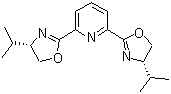 2,6-双[(4R)-(+)-异丙基-2-恶唑啉-2-基]吡啶分子结构 (CAS 131864-67-0)