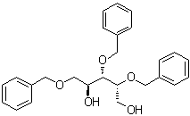 1,3,4-三-O-(苯基甲基)-D-核糖醇分子结构 (CAS 131897-00-2)