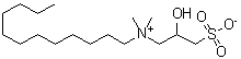 N-月桂基-N,N-二甲基-N-(2-羟基-3-磺基丙基)铵磺基甜菜碱分子结构 (CAS 13197-76-7)