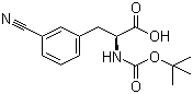 Boc-L-3-氰基苯丙氨酸分子结构 (CAS 131980-30-8)