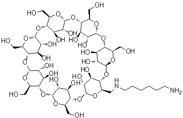 6A-[(6-氨基己基)氨基]-6A-脱氧-beta-环糊精分子结构 (CAS 131991-61-2)