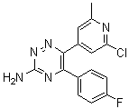 6-(2-Chloro-6-methyl-4-pyridinyl)-5-(4-fluorophenyl)-1,2,4-triazin-3-amine molecular structure (CAS 1321514-06-0)
