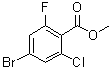 4-溴-2-氯-6-氟苯甲酸甲酯分子结构 (CAS 1321613-02-8)