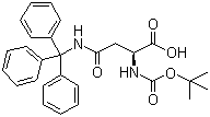 叔丁氧羰基-N-beta-三苯甲基-L-天门冬酰胺分子结构 (CAS 132388-68-2)