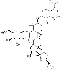 3-O-3',4'-二乙酰基-beta-D-吡喃木糖基-6-O-beta-D-吡喃葡萄糖基-环黄芪醇分子结构 (CAS 1324005-51-7)