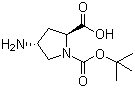 (2S,4R)-4-Aminopyrrolidine-1,2-dicarboxylic acid 1-tert-butyl ester molecular structure (CAS 132622-69-6)